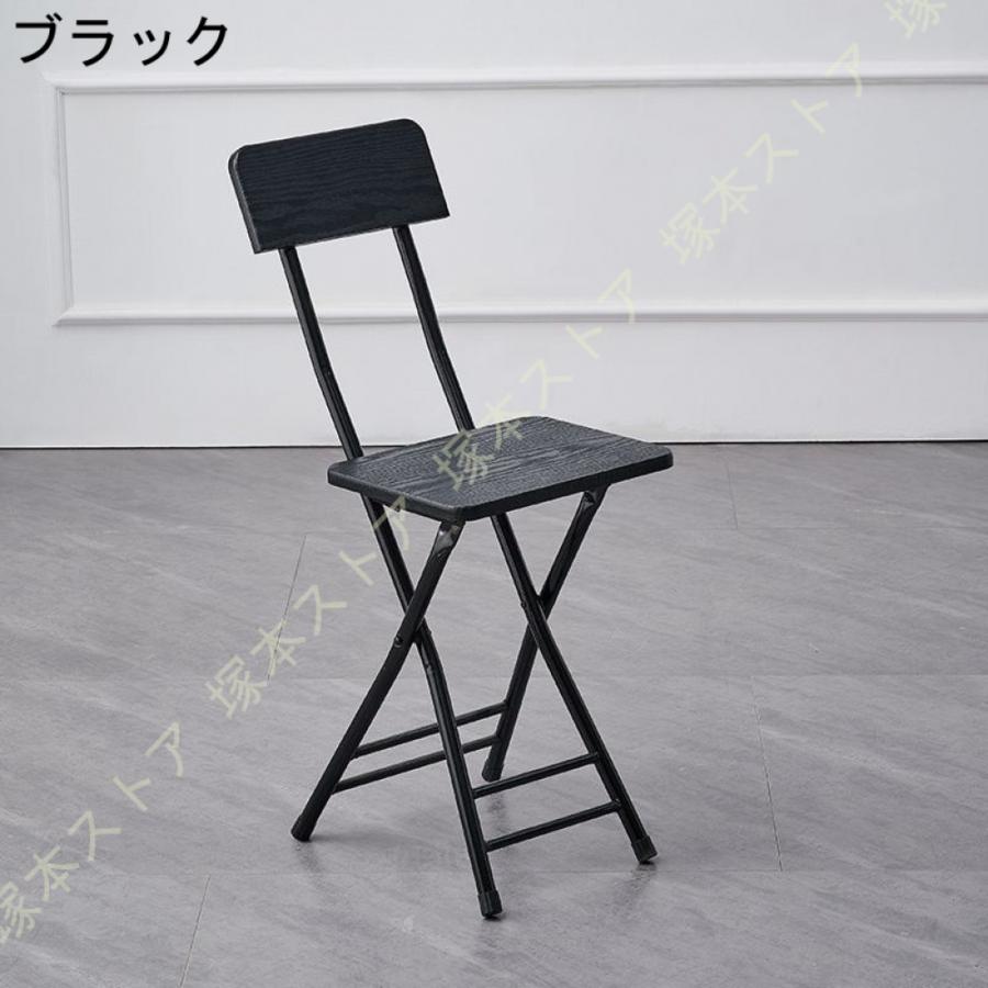 折りたたみチェア 背もたれ パイプ椅子 ダイニングチェア 折りたたみ椅子 スリム おしゃれ 省スペース 軽量 キッチン 収納便利 木製 コンパクト シンプル_12