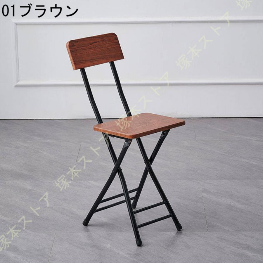 折りたたみチェア 背もたれ パイプ椅子 ダイニングチェア 折りたたみ椅子 スリム おしゃれ 省スペース 軽量 キッチン 収納便利 木製 コンパクト シンプル_13
