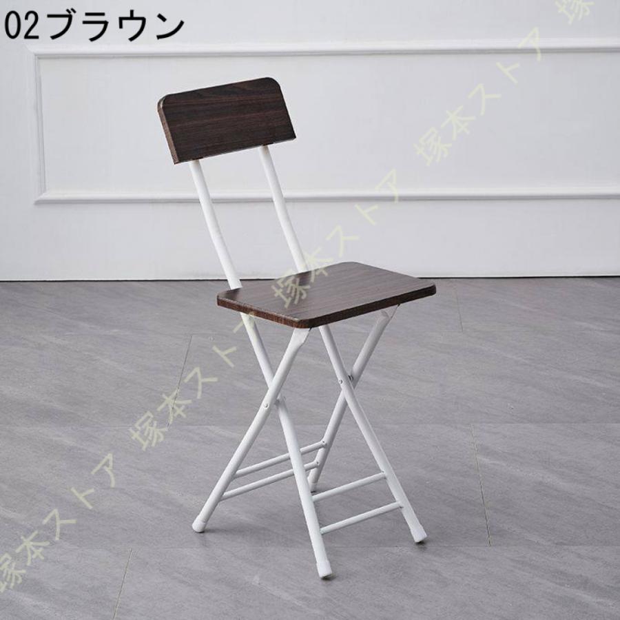 折りたたみチェア 背もたれ パイプ椅子 ダイニングチェア 折りたたみ椅子 スリム おしゃれ 省スペース 軽量 キッチン 収納便利 木製 コンパクト シンプル_16