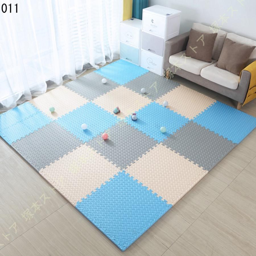 ジョイントマット 大判 60cm 30cm 4枚 6枚 16枚 2畳 3畳 4畳 21年レディースファッション福袋特集 抗菌 防臭 赤ちゃん Eva プレイマット 単色 ジョイント マット サイドパーツ付 ベビー カーペット