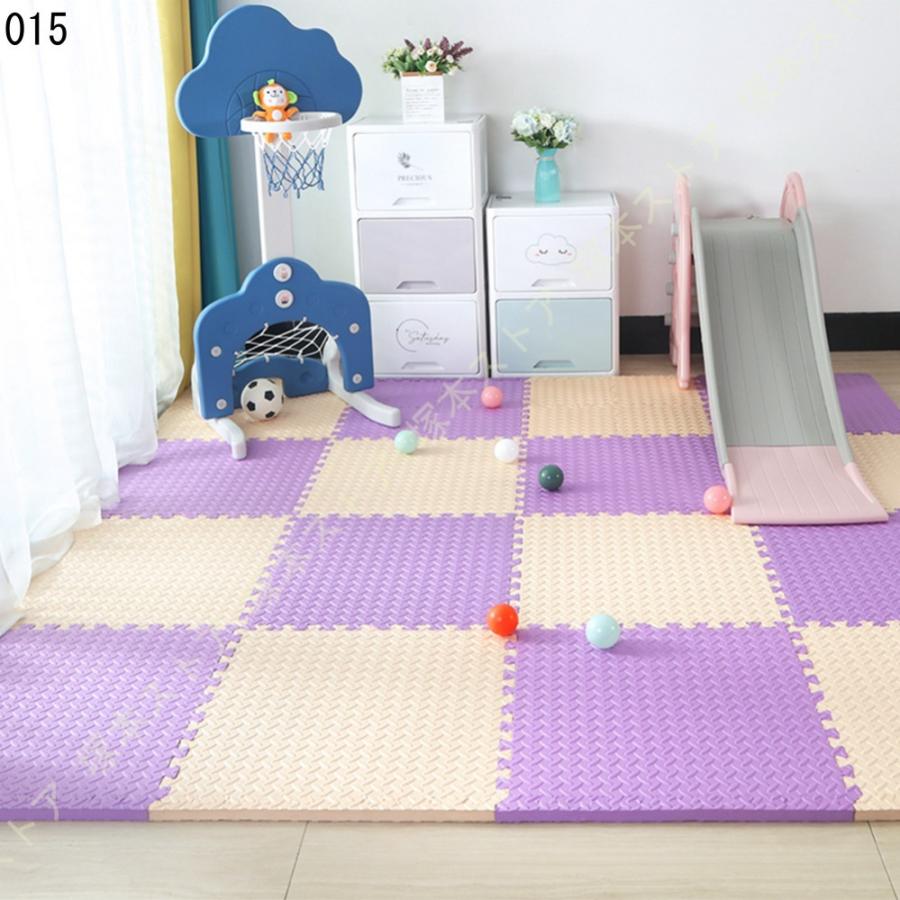 ジョイントマット 大判 60cm 30cm 4枚 6枚 16枚 2畳 3畳 4畳 21年レディースファッション福袋特集 抗菌 防臭 赤ちゃん Eva プレイマット 単色 ジョイント マット サイドパーツ付 ベビー カーペット
