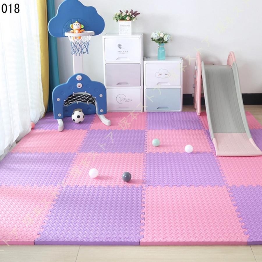ジョイントマット 大判 60cm 30cm 4枚 6枚 16枚 2畳 3畳 4畳 21年レディースファッション福袋特集 抗菌 防臭 赤ちゃん Eva プレイマット 単色 ジョイント マット サイドパーツ付 ベビー カーペット