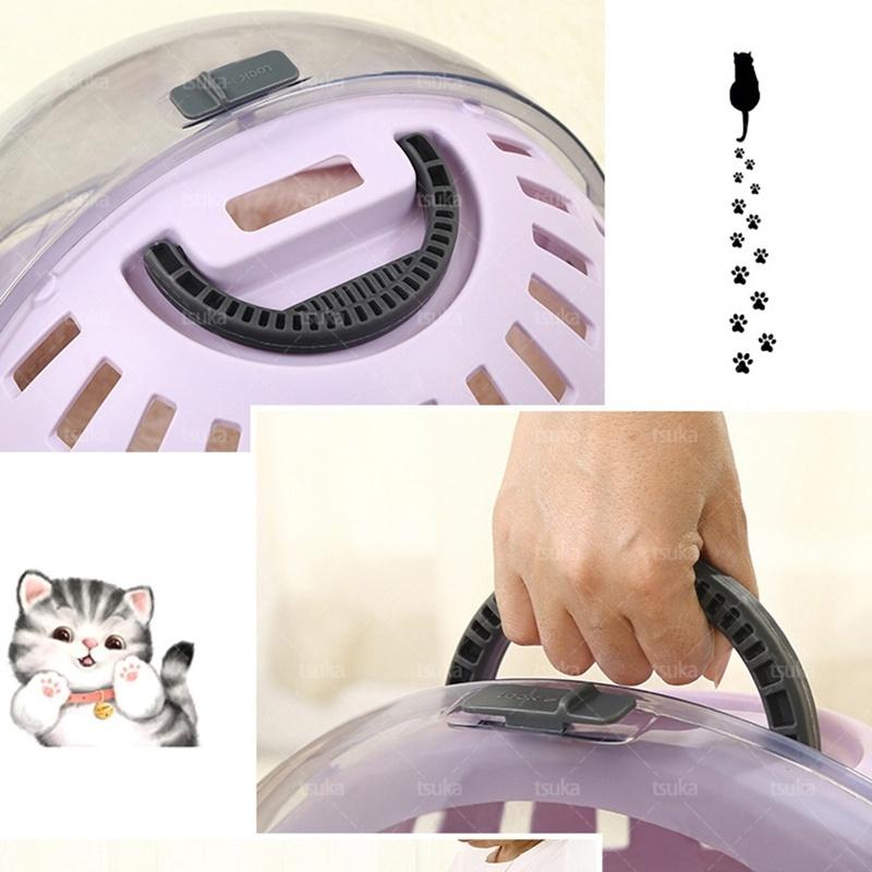 【新品】ブルー1点物☆クロック ペットキャリー☆映え！ おしゃれインテリア犬猫兎 ペットキャリーバック ペットキャリー ネコ 犬 バック 猫用 犬用