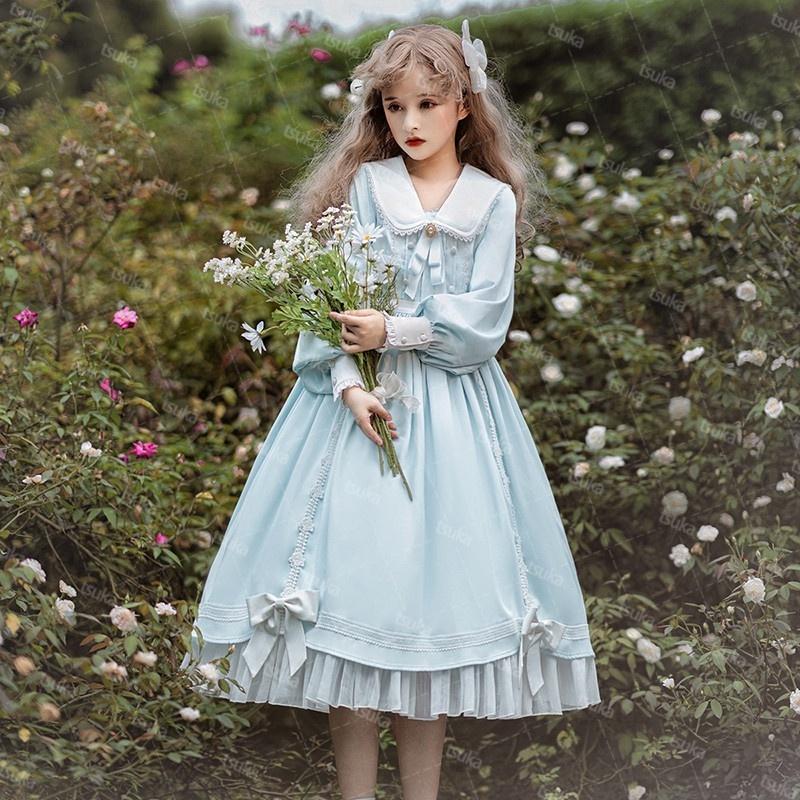 ワンピース 長袖 ドレス クラシック系 クラロリ Lolita姫 可愛い 華麗 