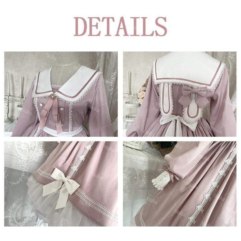 ワンピース 長袖 ドレス クラシック系 クラロリ Lolita姫 可愛い 華麗 エレガント 豪華 レディース ゴスロリ お姫様 パーティー ゆめかわいい 優雅 リボン_18
