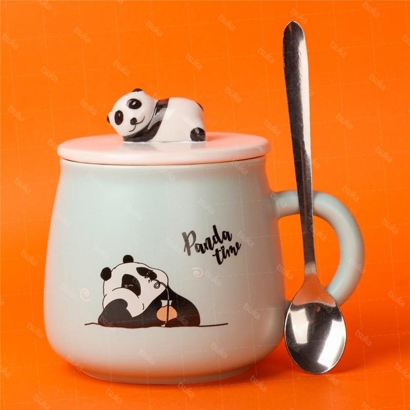 確認用！パンダマグ マグカップ おしゃれ パンダ 蓋付き 可愛いパンダ 陶器製 食器