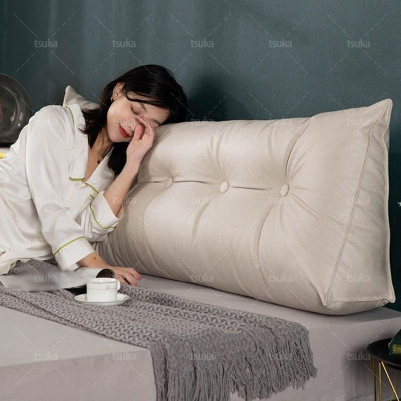 背もたれ クッション ベッド 三角枕 ロング 大きい 三角クッション