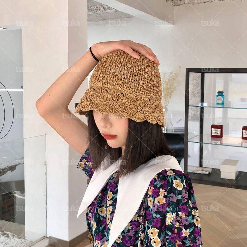 麦わら帽子 帽子 レディース uv 折りたたみ 春 夏 春夏 漁師帽 手作り