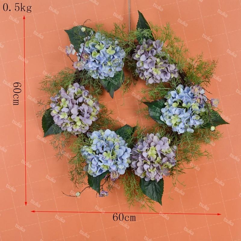 フラワーリース 玄関用リース 造花 インテリア ドア飾り ウェルカム ドアリース 結婚式の装飾 誕生日 母の日 お祝い かわいい クリスマスファッション 新築 おしゃれ ナチュラル