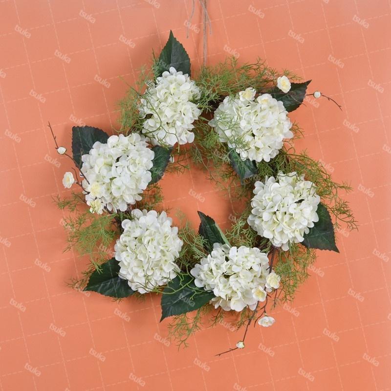 フラワーリース 玄関用リース 造花 インテリア ドア飾り ウェルカム ドアリース 結婚式の装飾 誕生日 母の日 お祝い かわいい クリスマスファッション 新築 おしゃれ ナチュラル