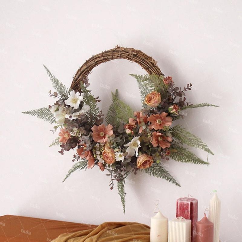 リース 造花 アートフラワー お花 プレゼント 玄関リース インテリア