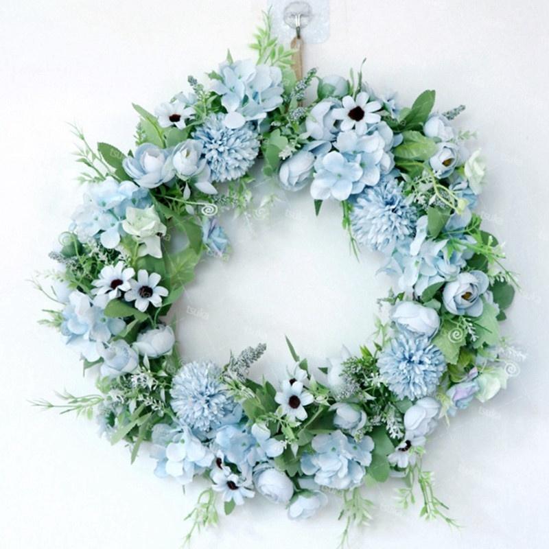 造花リース 玄関用 フラワー ウェルカム ドアリース 結婚式の装飾 造花
