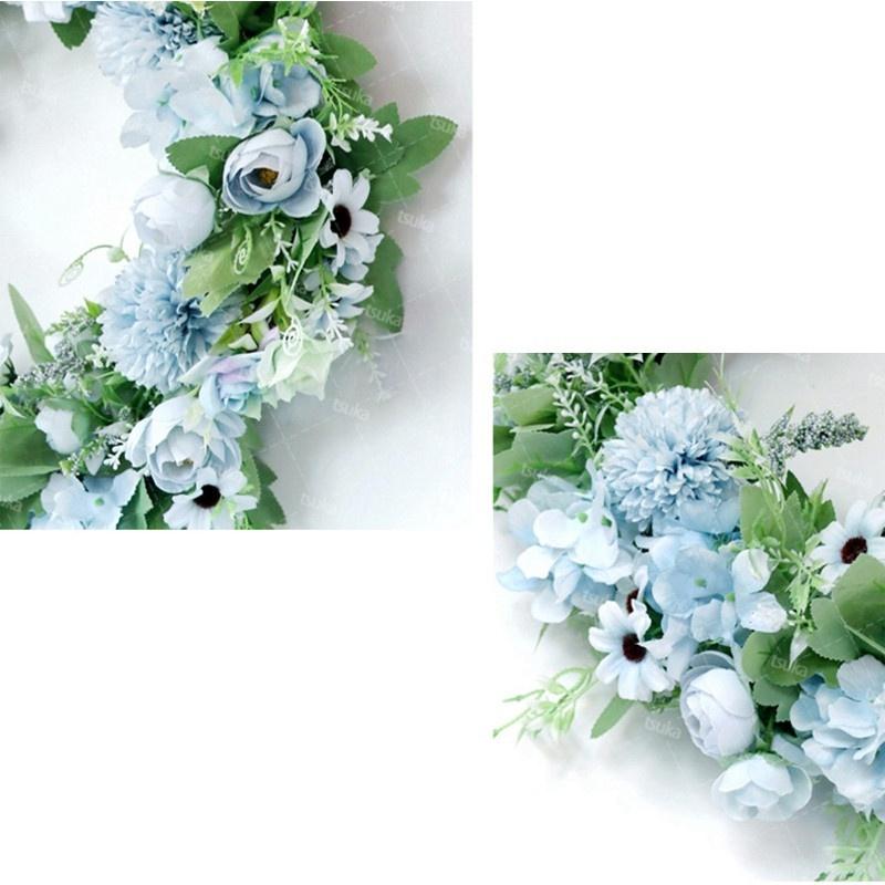 造花リース 玄関用 フラワー ウェルカム ドアリース 結婚式の装飾 造花