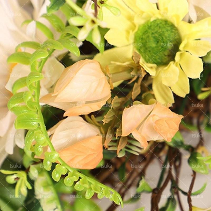 リース ドアリース 壁掛け 玄関飾り 造花 花輪 ウェルカムリース