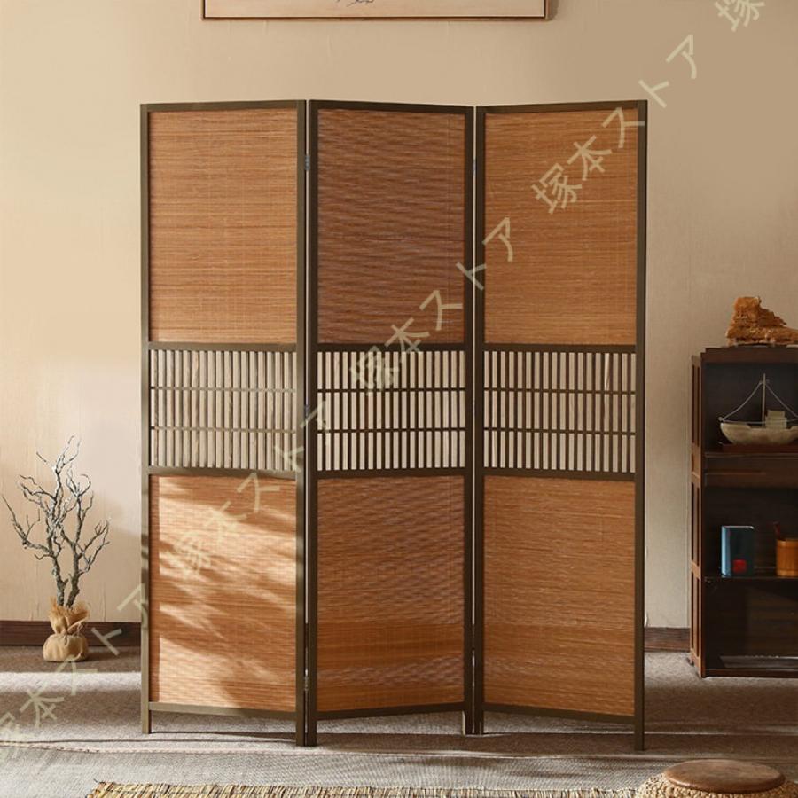 ついたて 間仕切り パーテーション 木 自立 目隠し スクリーン 衝立 おしゃれ パーティション ルームディバイダー 折りたたみ 木製パーテーション 天然木 4連
