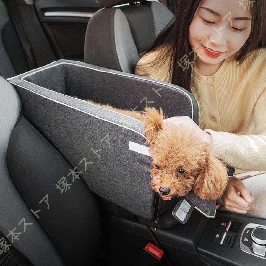 車載用ソファー 手提げも斜め掛けもできる 車 小型犬 ペット用ドライブボックス 折りたたみ式 飛び出し防止 車用 通気 防水 汚れ防止 洗濯可 全車種 犬 猫_9