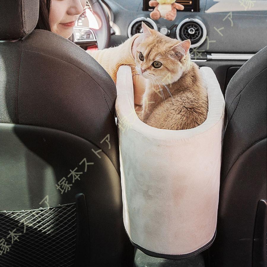 車載用ソファー 手提げも斜め掛けもできる 車 小型犬 ペット用ドライブボックス 折りたたみ式 飛び出し防止 車用 通気 防水 汚れ防止 洗濯可 全車種 犬 猫_11
