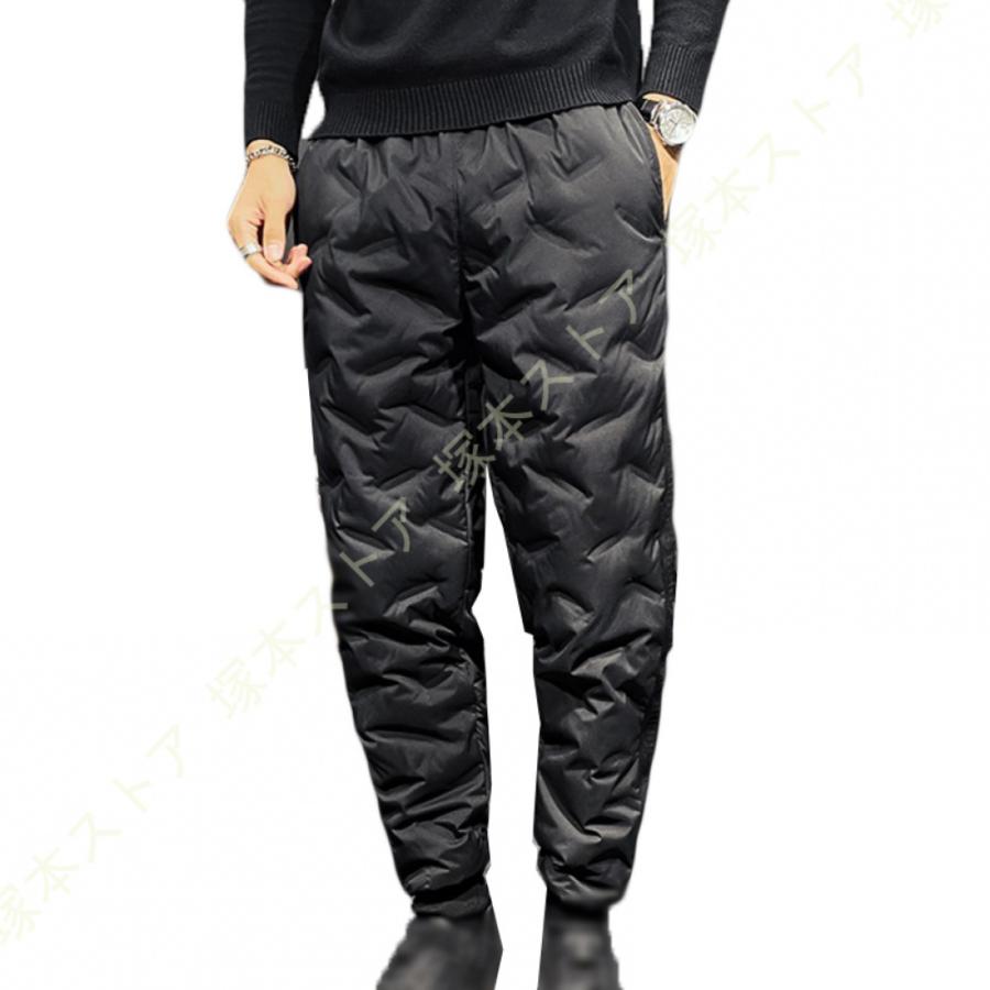 ダウンパンツ メンズ 防寒 軽量 防風 撥水 スウェットパンツ