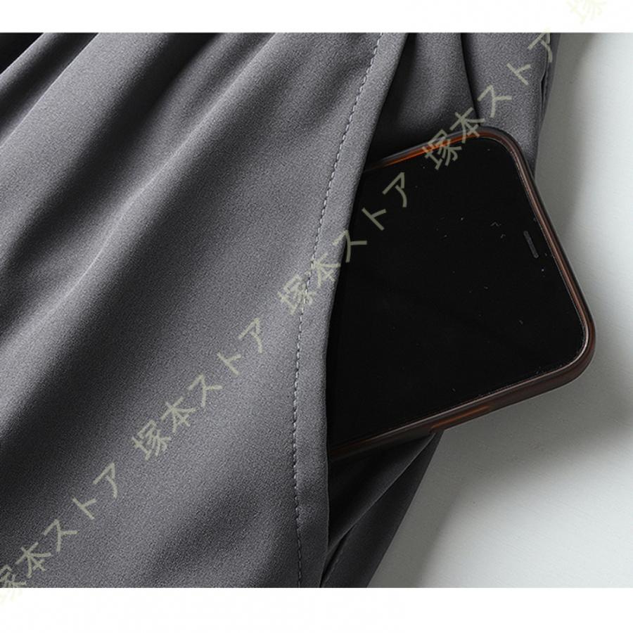 ロングパンツ 裏起毛 メンズ ズボン 冬服 パンツストレッチ 厚手 暖かい 防風 秋 冬 無地 ストレート ストレッチパンツ イージーパンツ スリム リラックス_12