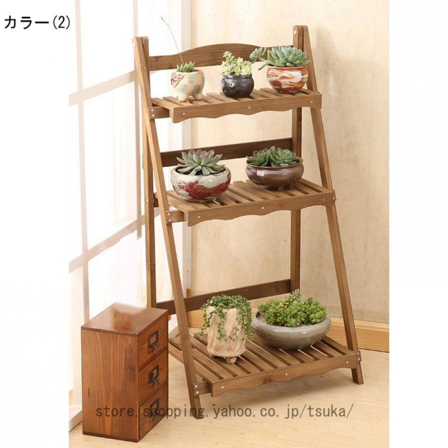 フラワースタンド 植物 3層フラワーラダー折りたたみ式ディスプレイ棚