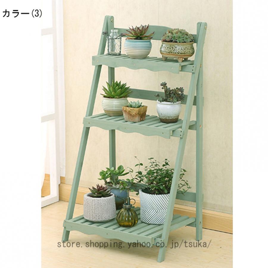 プランター台 3個セット 花台 フラワースタンド 観葉植物 ディスプレイ棚 重ね フラワースタンド 植物 3層フラワーラダー折りたたみ式ディスプレイ棚