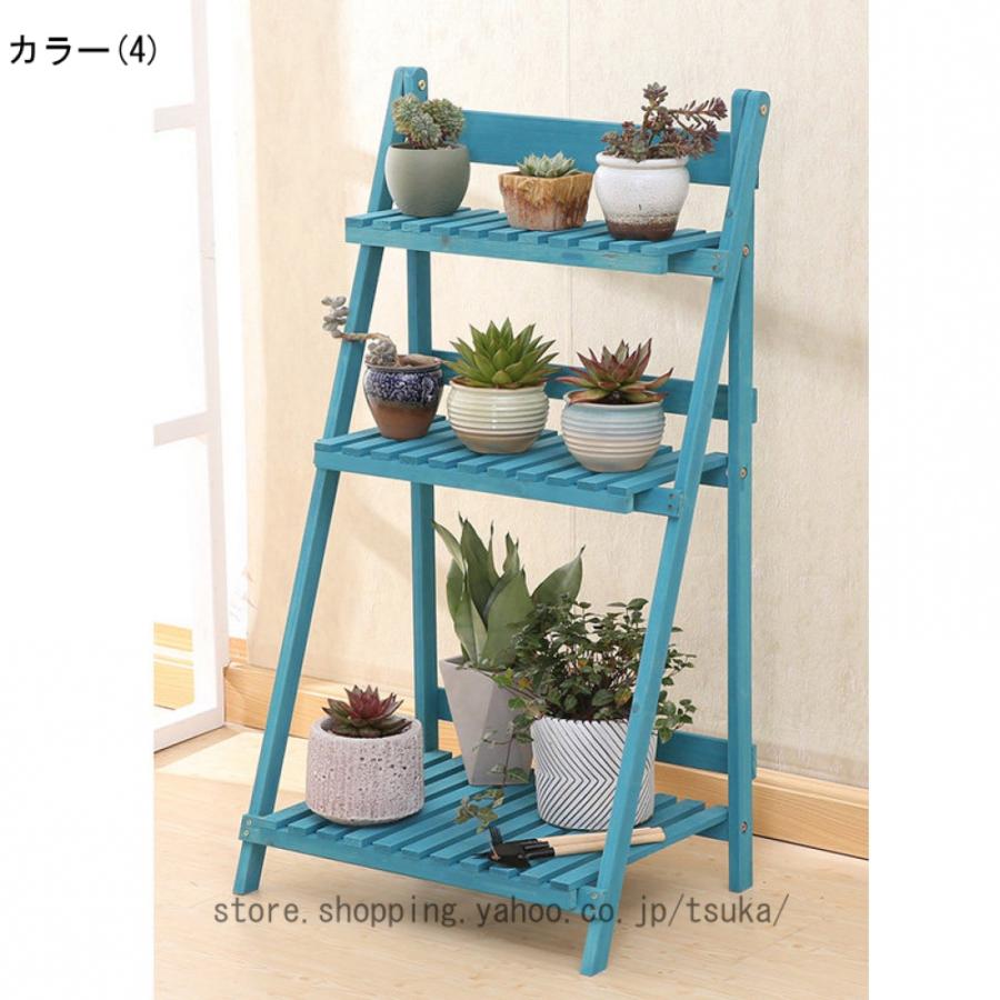 フラワースタンド 植物 3層フラワーラダー折りたたみ式ディスプレイ棚