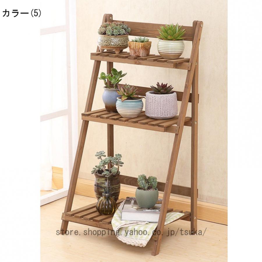 フラワースタンド 植物 3層フラワーラダー折りたたみ式ディスプレイ棚