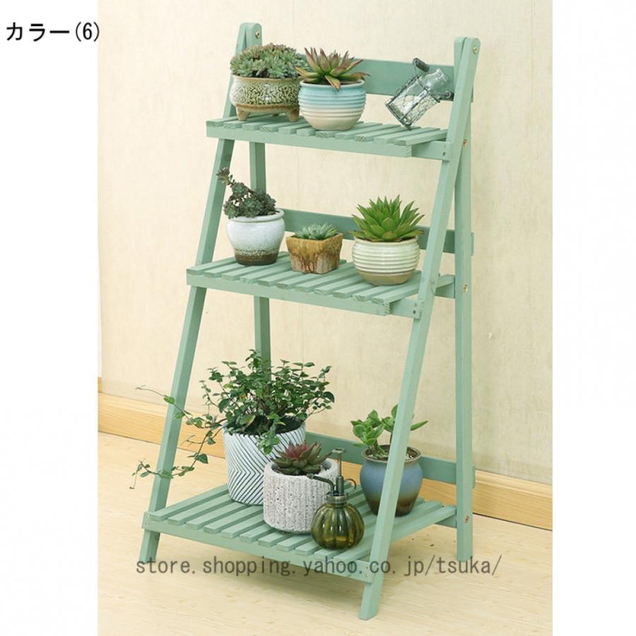 フラワースタンド 植物 3層フラワーラダー折りたたみ式ディスプレイ棚