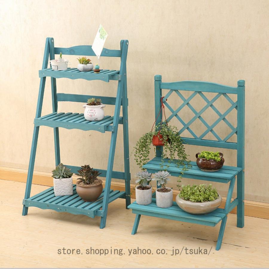 フラワースタンド 植物 3層フラワーラダー折りたたみ式ディスプレイ棚