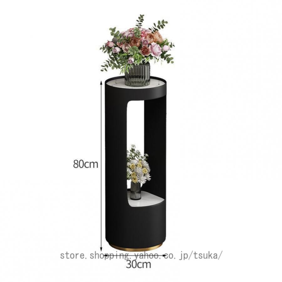 フラワースタンド 観葉植物 室内 2段 花台 スリム 玄関 北欧風 床置き植物ホルダー 屋内植物スタンド アルコールスタンド サイドテーブル アイアン 鉢置き_6