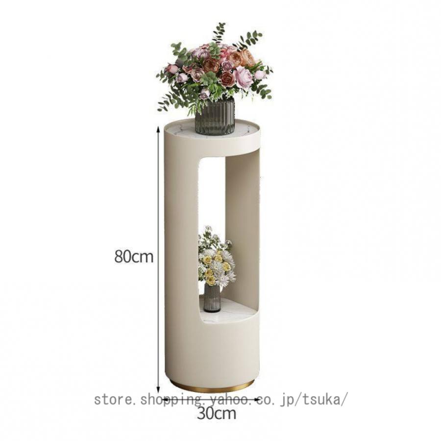 フラワースタンド 観葉植物 室内 2段 花台 スリム 玄関 北欧風 床置き植物ホルダー 屋内植物スタンド アルコールスタンド サイドテーブル アイアン 鉢置き_9