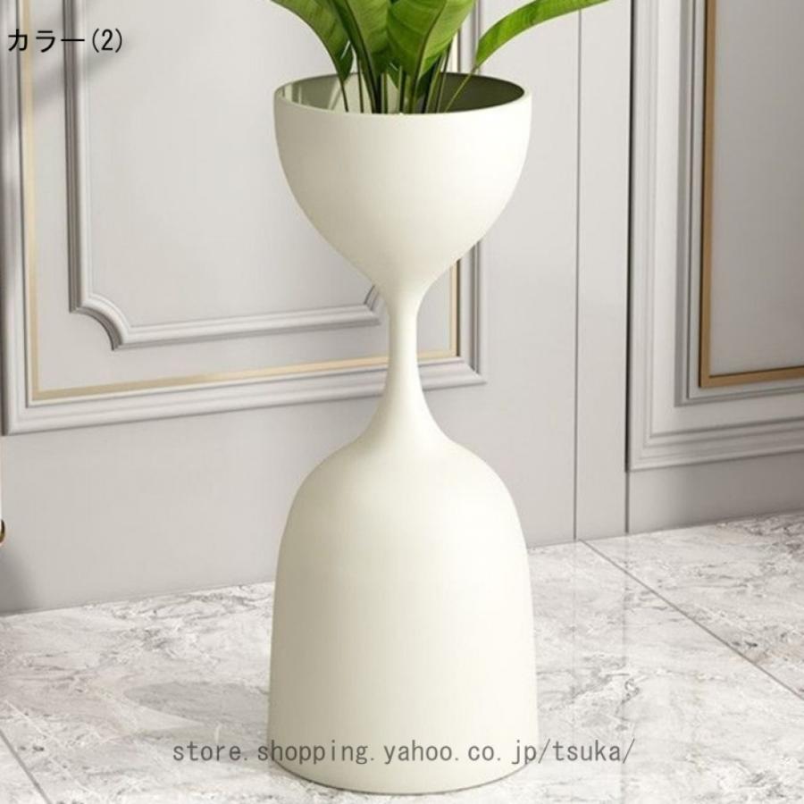 フラワースタンド 植物ラック プランター用品 花瓶スタンド 床置き 北欧風 アイアン製 屋内用 花瓶 砂時計型 スタイリッシュ おしゃれ かわいい インテリア_4