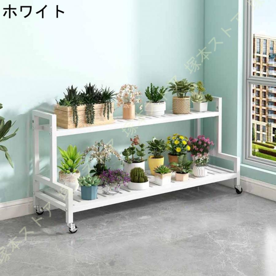 フラワースタンド２段　ガーデニング Amazon.co.jp: [GZGZ] フラワースタンド 2段 花台 アイアン カラー4