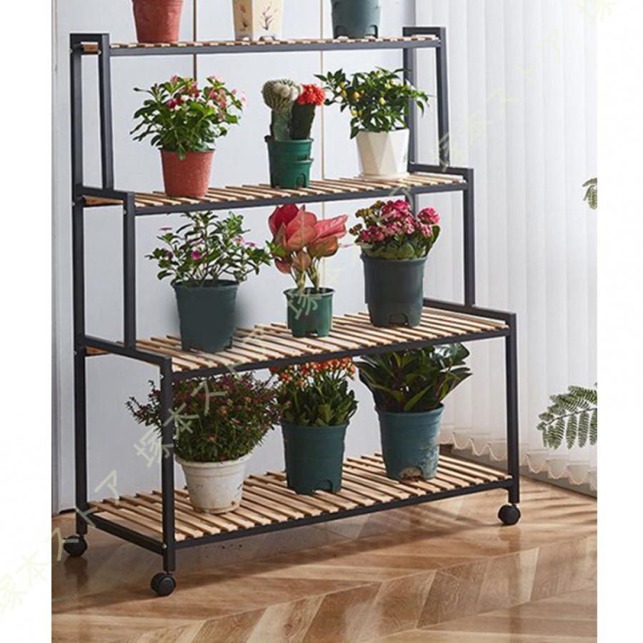 フラワースタンド プランタースタンド 花台 4段 ガーデンラック 屋外