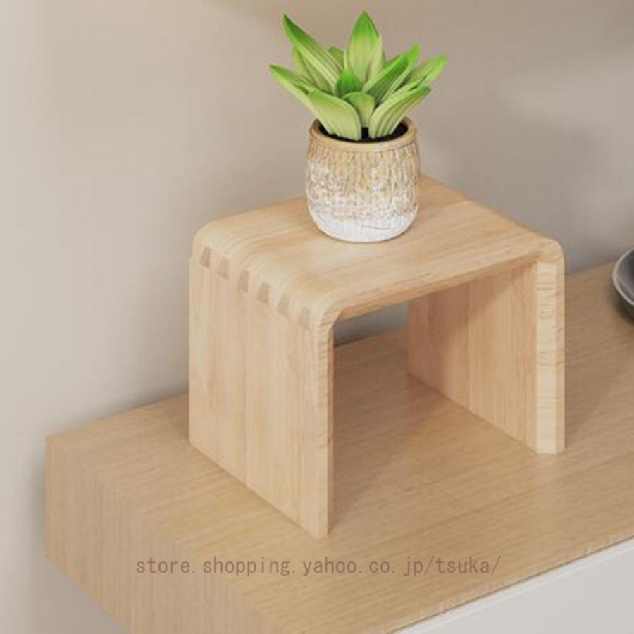 木製 フラワースタンド ウッドステージ 3色 この字ラック フラワー