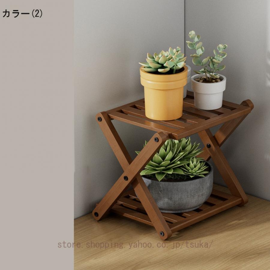 フラワースタンド プランタースタンド 花台 竹製 折りたたみ可能
