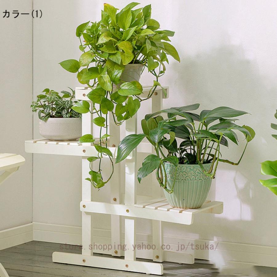 植物スタンド ホームデコレーション フラワースタンド バルコニー 無垢材 多層 屋内 フラワーシェルフ リビングルーム 植木鉢 ラック 棚 ディスプレイスタンド_3