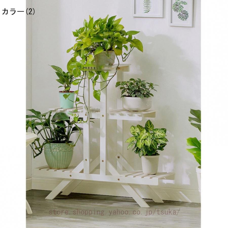 植物スタンド ホームデコレーション フラワースタンド バルコニー 無垢材 多層 屋内 フラワーシェルフ リビングルーム 植木鉢 ラック 棚 ディスプレイスタンド_4
