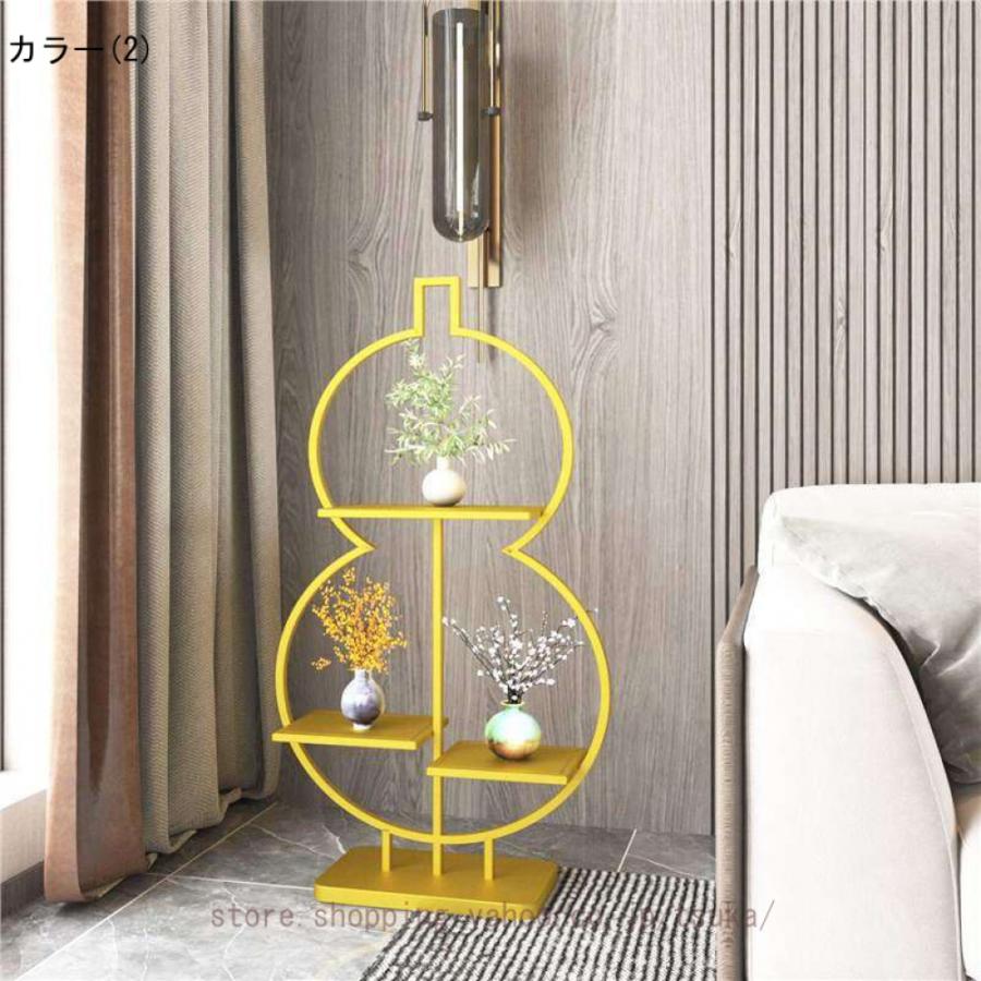フラワースタンドフラワーラック 室内 屋外 ひょうたん形 金属 園芸ラック 玄関 ベランダ 大型 植物スタンド 花棚 植物棚飾り台 耐荷重 プランタースタンド_4