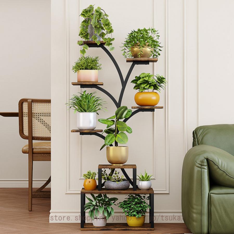 植物スタンド 屋内 植物棚 屋内植物用 金属植物 フラワーディスプレイ