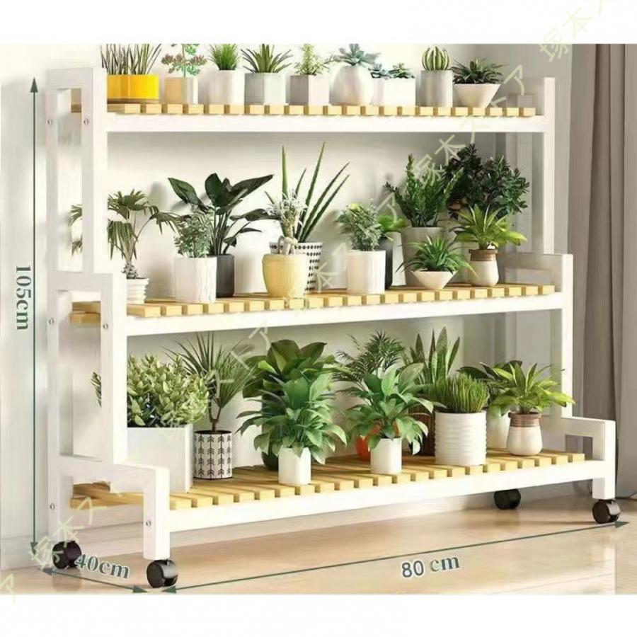 観葉植物ラックフラワースタンド 植木鉢スタンド 盆栽スタンド キャスター付き 花置きスタンド 多機能 フラワースタンド 園芸ラック フラワースタ ンド_5