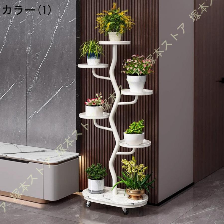プランタースタンド 観葉植物 花台 鉄製 キャスター付き 室内 花棚 植木鉢置き 省スペース インテリア 植物ラック ポットスタンド 簡単組み立て 園芸ラック_4