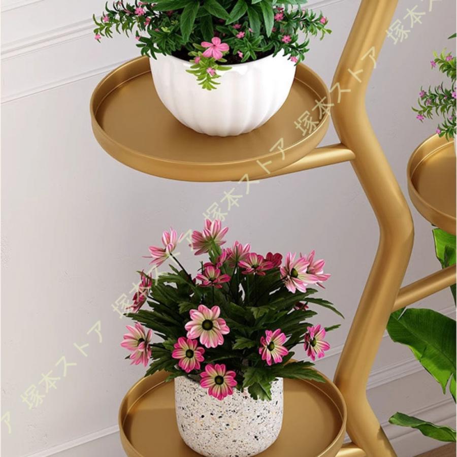 プランタースタンド 観葉植物 花台 鉄製 キャスター付き 室内 花棚 植木鉢置き 省スペース インテリア 植物ラック ポットスタンド 簡単組み立て 園芸ラック_11