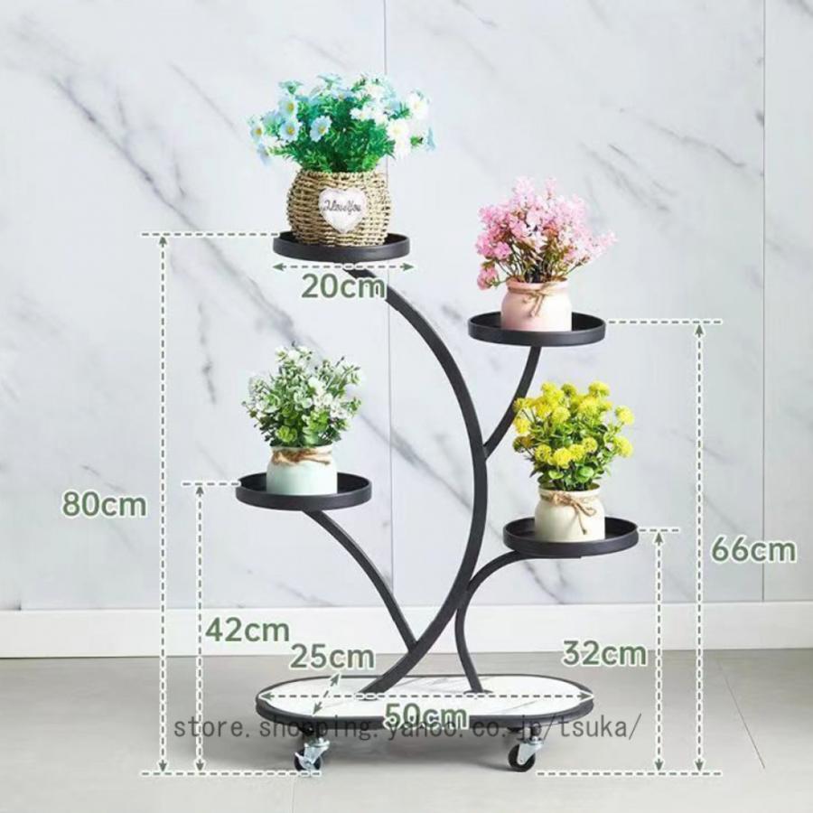 観葉植物テーブル　プランナーラック プランタースタンド 観葉植物 4段 園芸ラック 花棚 鉢置き台