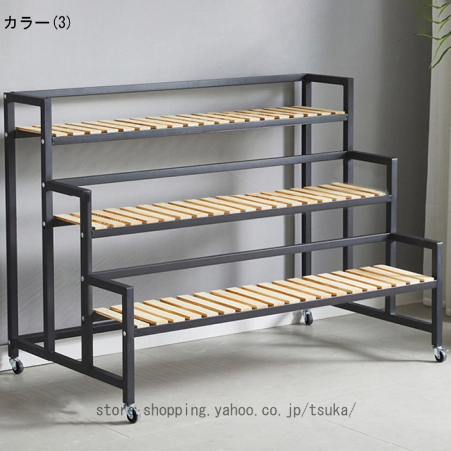 フラワースタンド アイアン 3段 観葉植物 ガーデニング 棚 プランター