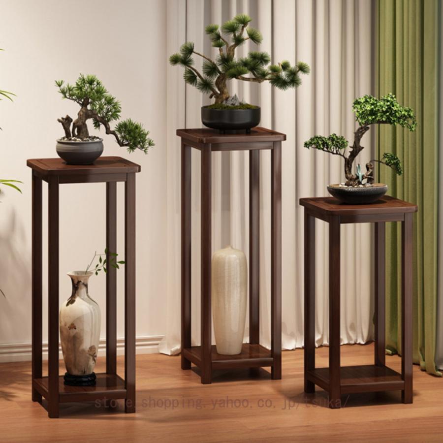 古い フラワースタンド 竹筒 木製枠 花器 花瓶 花台 植木鉢置き フラワースタンド 竹製 花瓶台 おしゃれ 観葉植物
