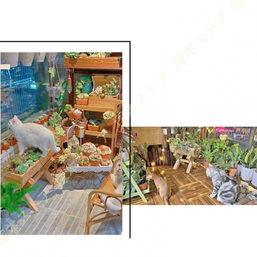 フラワースタンド 棚 ガーデニング用品 ガーデンファニチャー 庭 ベランダ 杉 スギ 屋外 おしゃれ ラティス 園芸 花立て 花台 庭園 花壇 木製_7