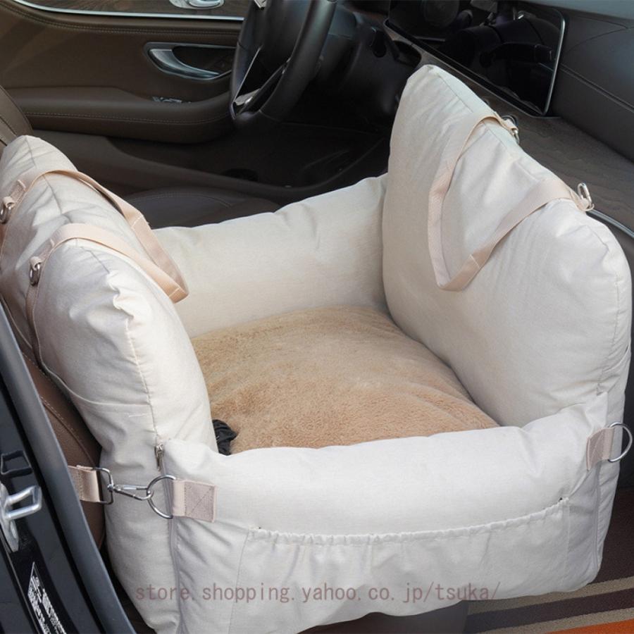 犬 お散歩 お出かけ カーシート ドライブ ボックス ベッド かわいい おしゃれ トイプードル 小型犬 中型犬 2WAYドライブペットベッドバッグ 車 シート ペットの画像
