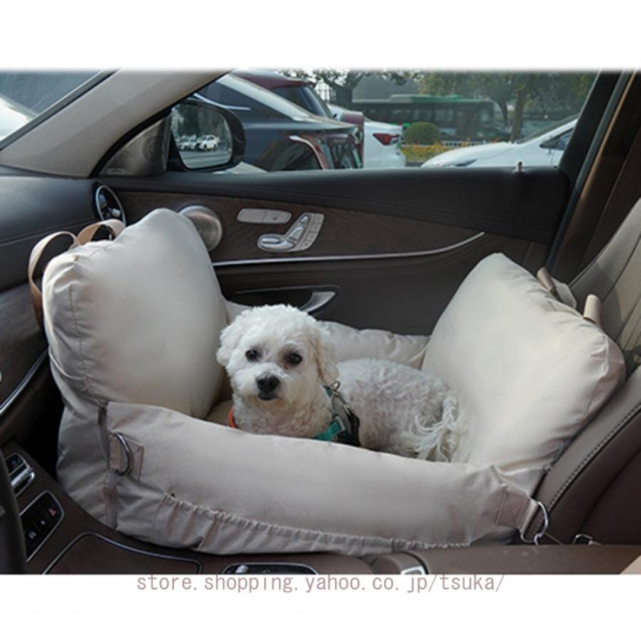 犬 お散歩 お出かけ カーシート ドライブ ボックス ベッド かわいい おしゃれ トイプードル 小型犬 中型犬 2WAYドライブペットベッドバッグ 車 シート ペットの画像
