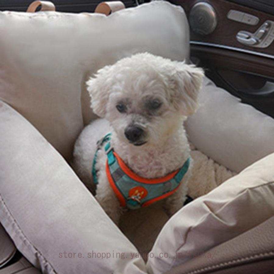 犬 お散歩 お出かけ カーシート ドライブ ボックス ベッド かわいい おしゃれ トイプードル 小型犬 中型犬 2WAYドライブペットベッドバッグ 車 シート ペットの画像